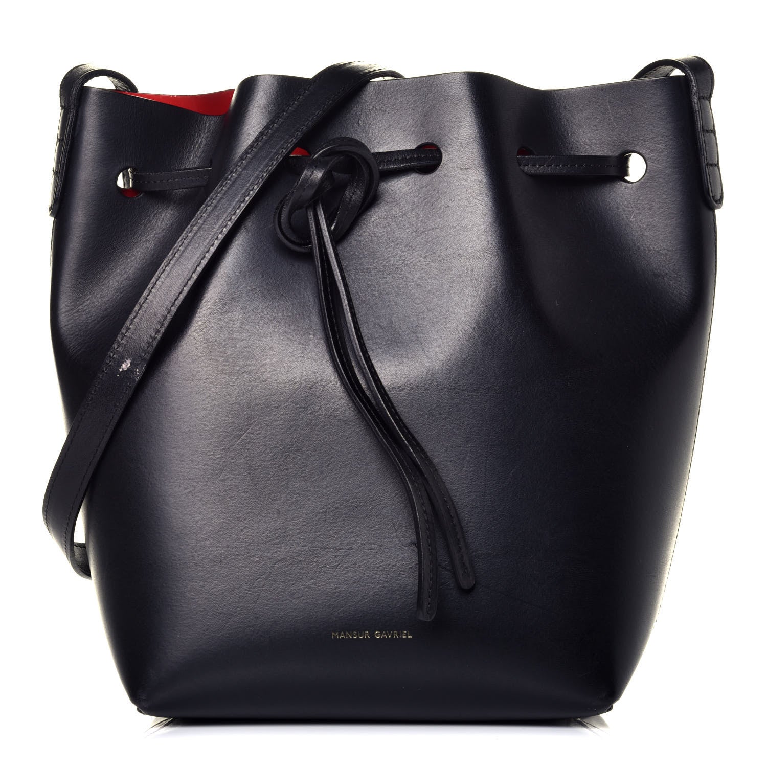Mansur Gavriel Calfskin Mini Bucket Bag Black Flamma 1 of 8