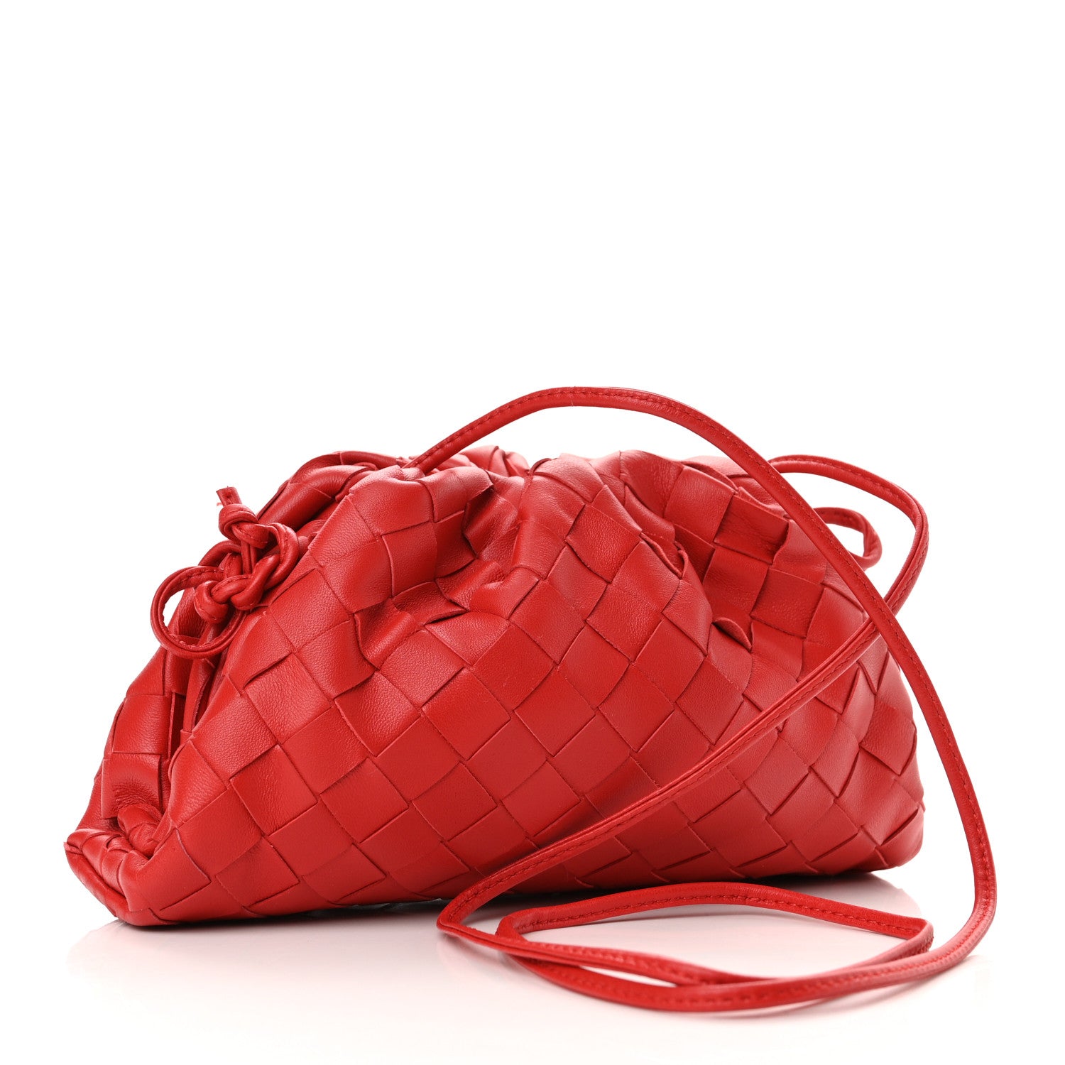 Bottega Veneta Nappa Intrecciato The Mini Pouch Bright Red 3 of 9