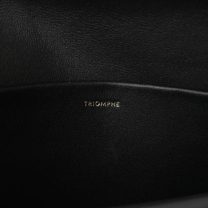 Celine Shiny Calfskin Triomphe Shoulder Bag Black 7 of 10