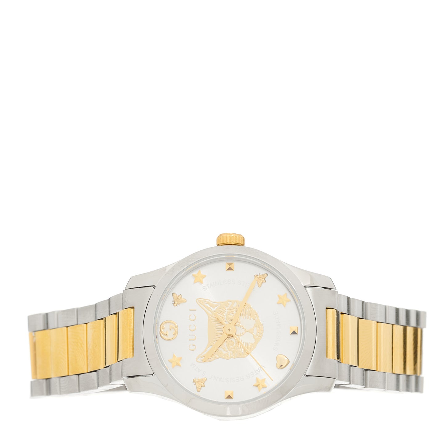 Stainless Steel 27mm G-Timeless Two Tone Cat Quartz Watch