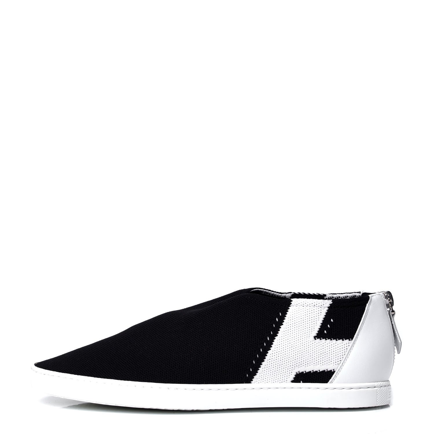 Hermes Mesh Calfskin Oxygene Sneakers 38 Black White 1 of 5