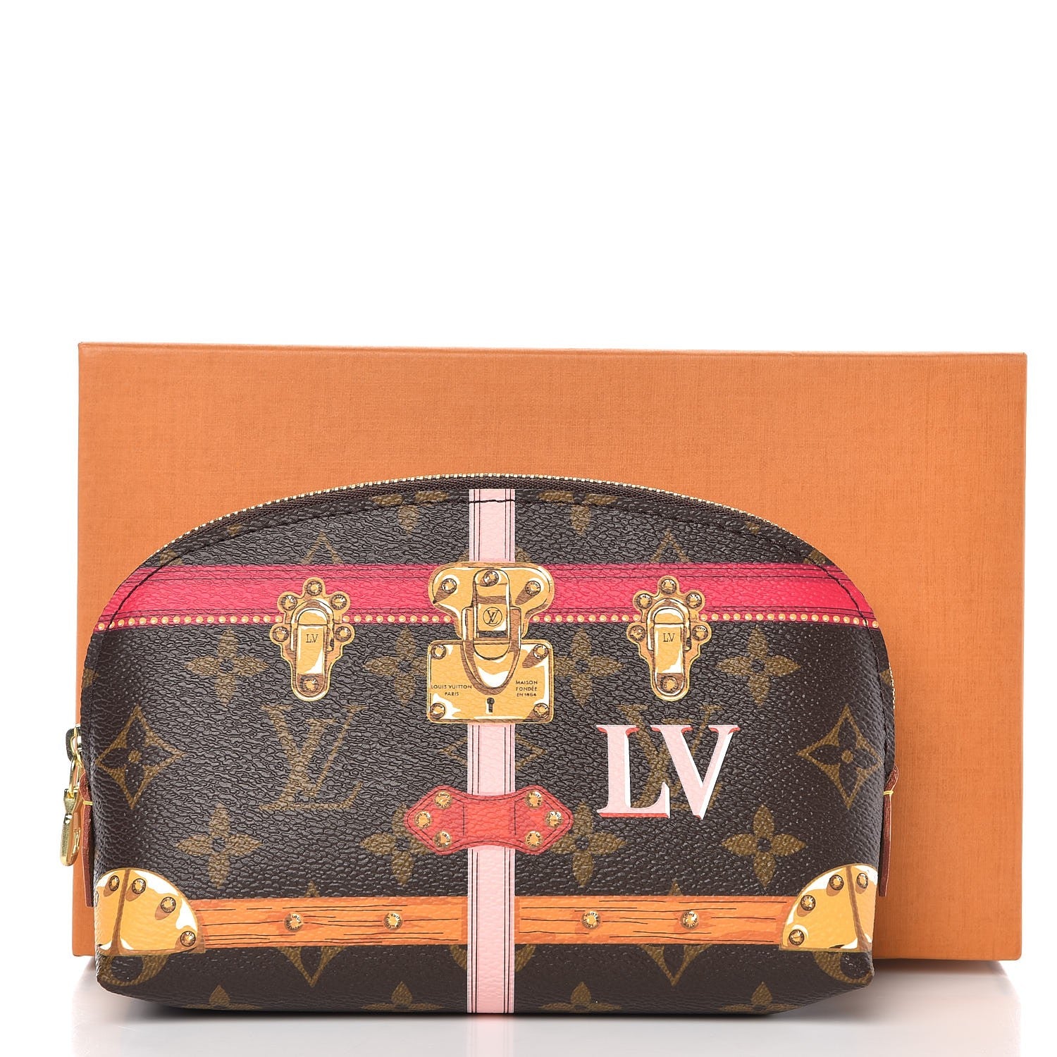 Louis Vuitton Monogram Summer Trunks Cosmetic Pouch PM 8 of 8