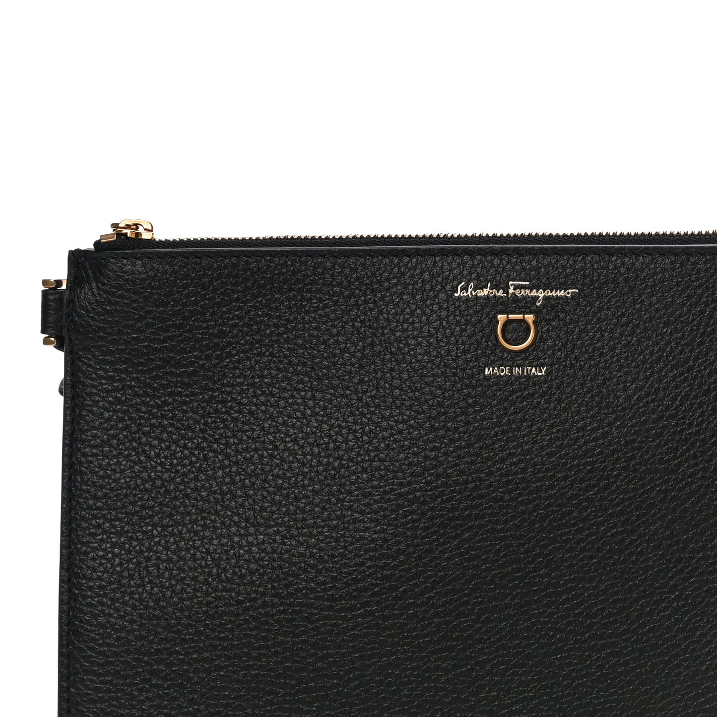 Calfskin Wristlet Clutch Black