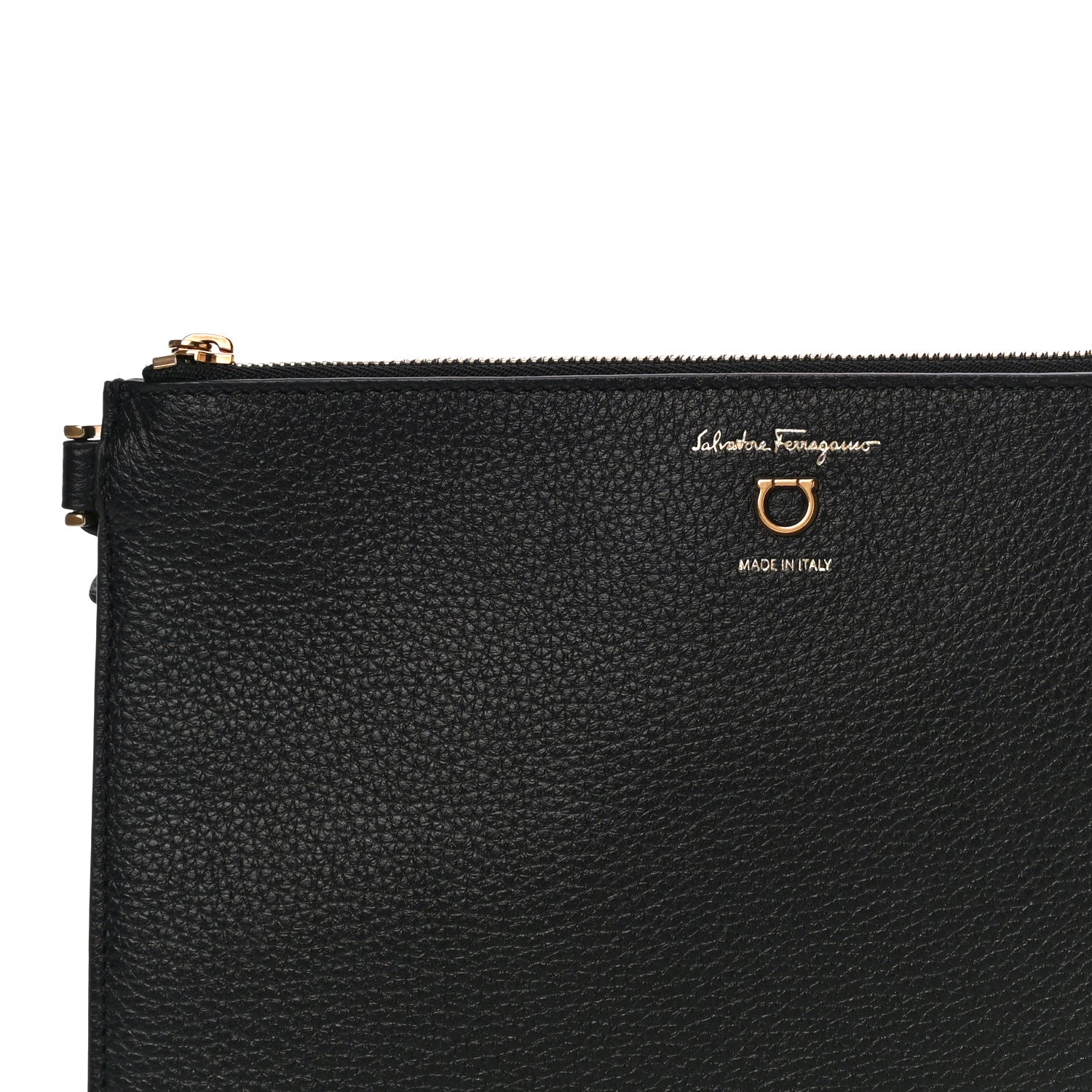 Salvatore Ferragamo Calfskin Wristlet Clutch Black 6 of 8