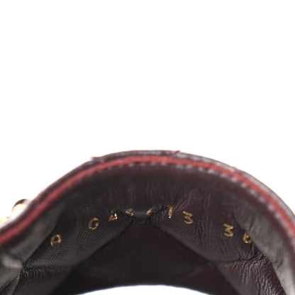 Chanel Shiny Lambskin Quilted Chain Around CC Platform Sandals 36 Burgundy 9 of 13