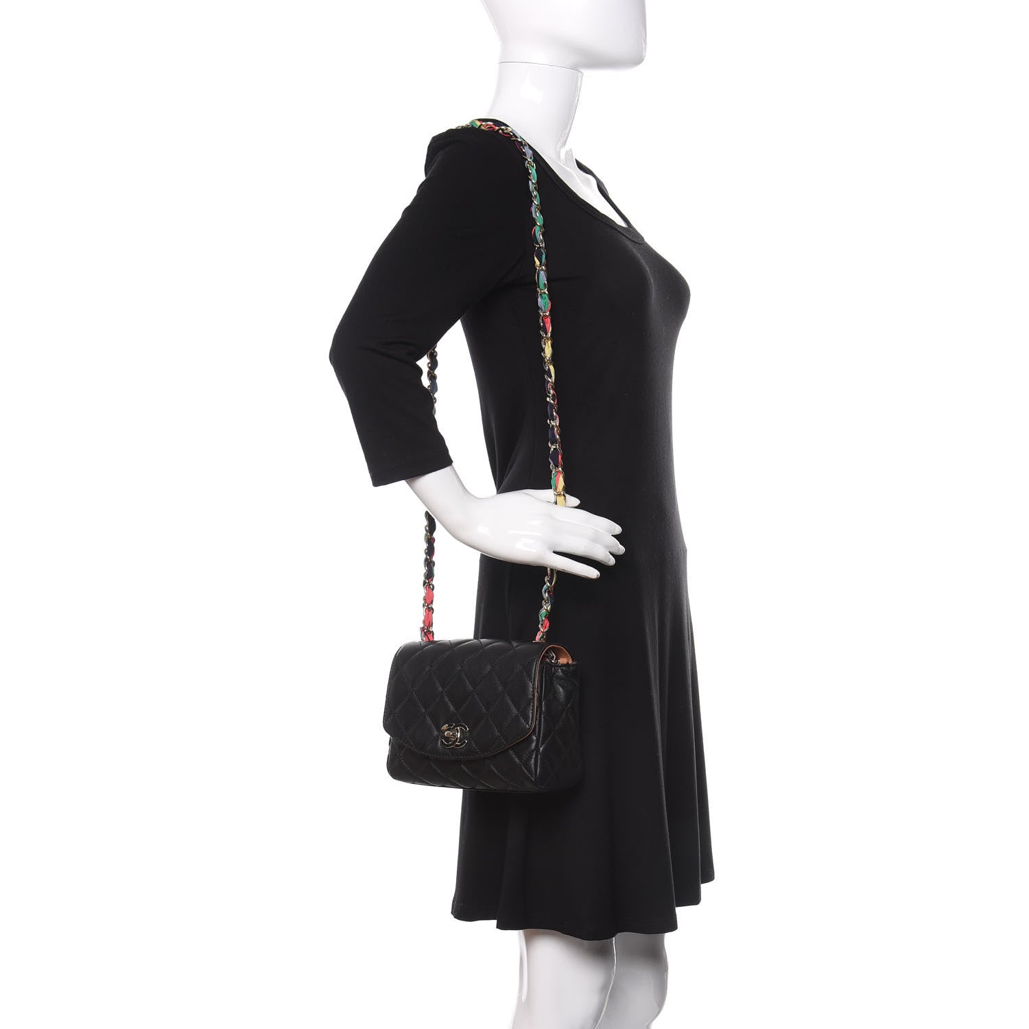 Chanel Lambskin Mixed Fibers Quilted Cocovado Flap Black 2 of 10
