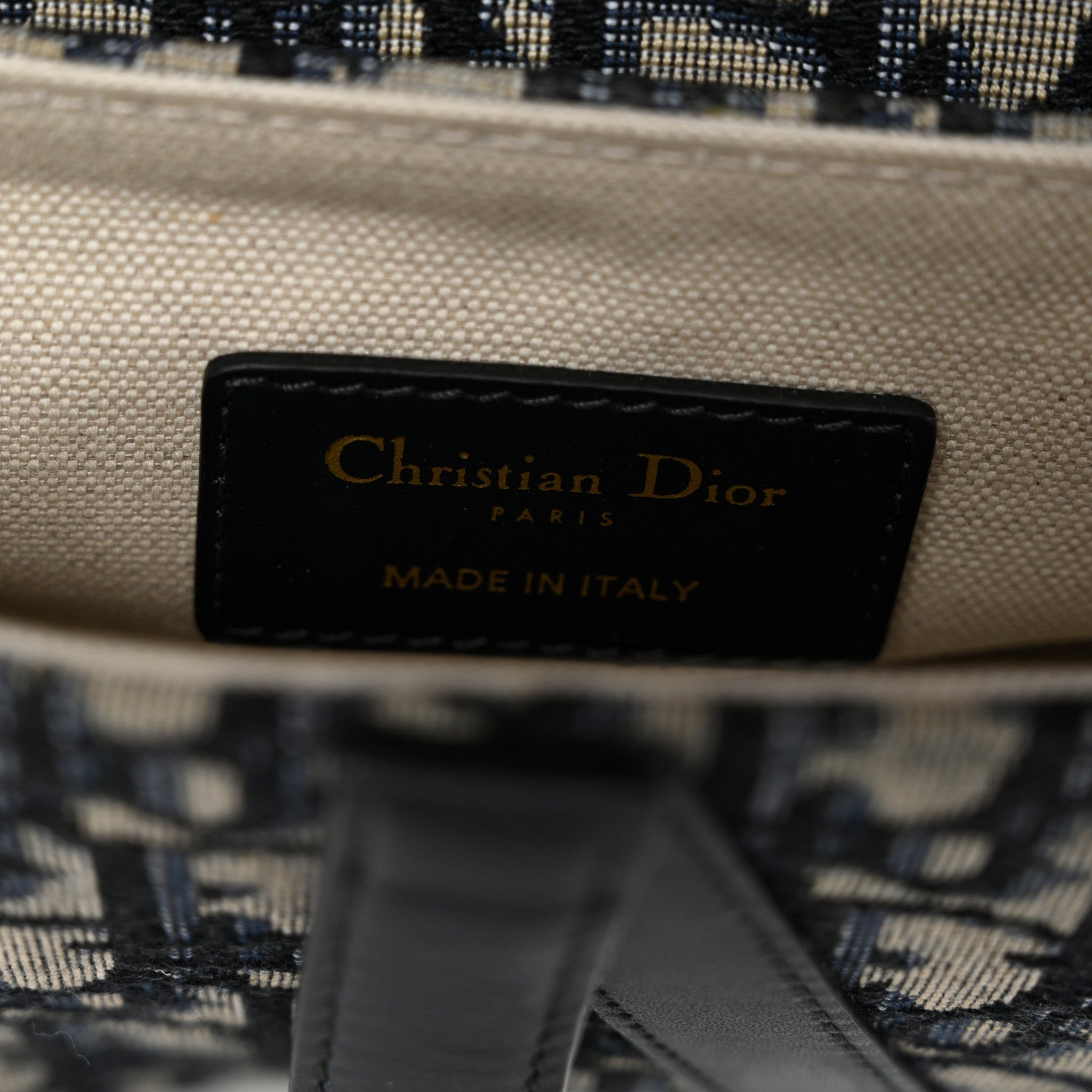Christian Dior Oblique Mini Saddle Bag Blue 6 of 10