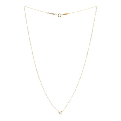 Tiffany 18K Yellow Gold Diamond .16ct Elsa Peretti Diamonds by the Yard Pendant Necklace 3 of 6