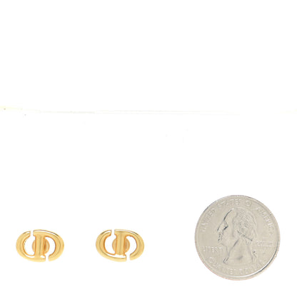 Christian Dior Metal Petit CD Stud Earrings Gold 2 of 6