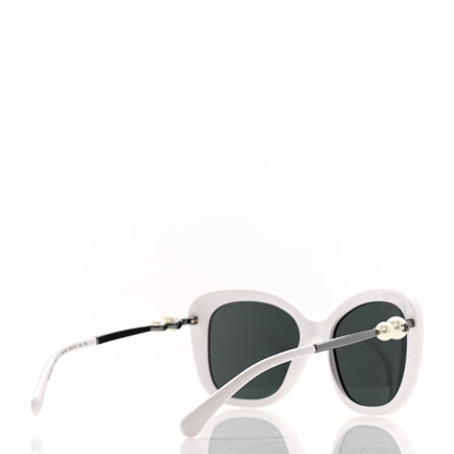 Chanel Acetate Butterfly Winter Pearl Sunglasses 5339-H White 4 of 8
