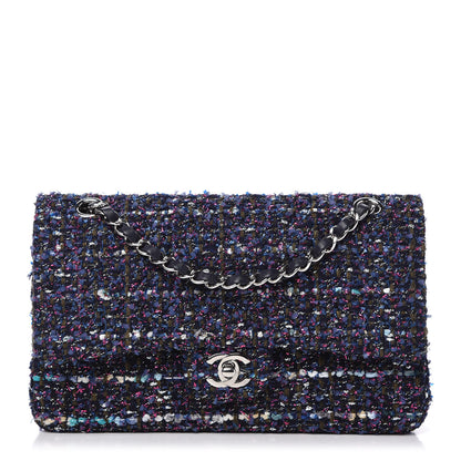 Chanel Tweed Quilted Medium Double Flap Multicolor 1 of 10