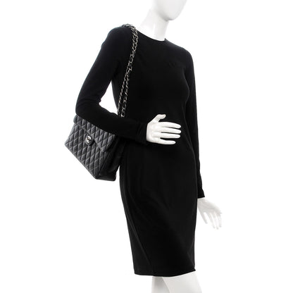 Chanel Caviar Quilted Jumbo Single Flap Black 3 of 17