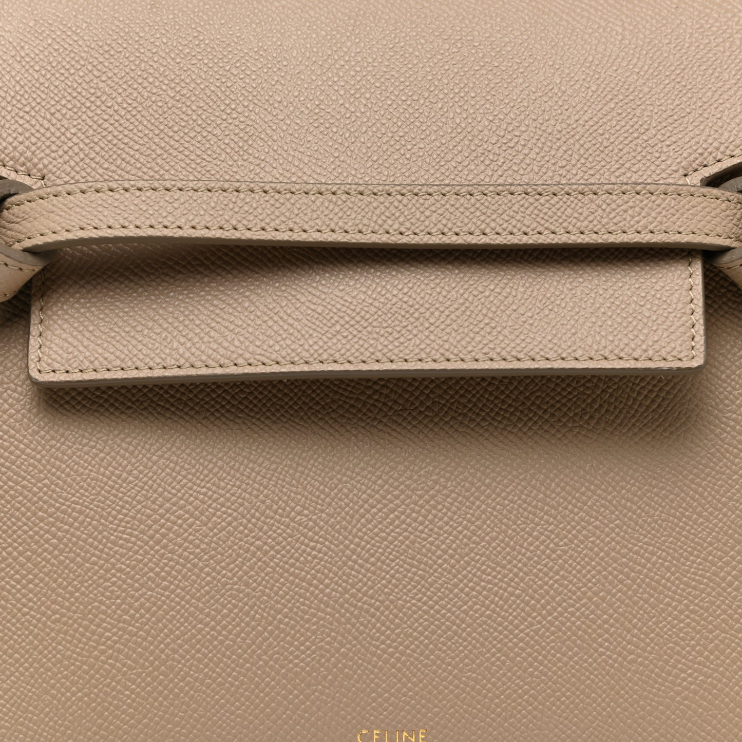Grained Calfskin Nano Belt Bag Light Taupe