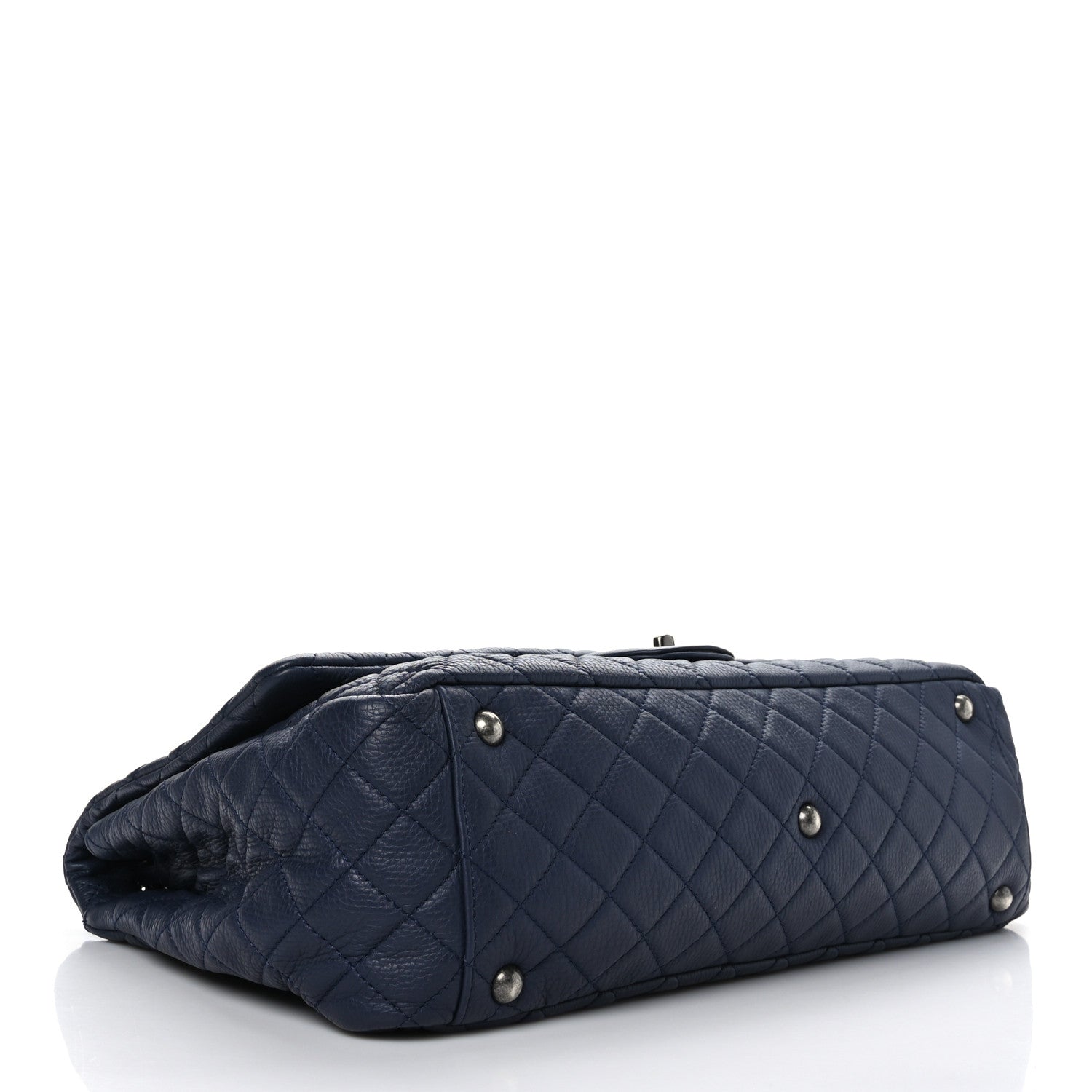 Chanel Calfskin Quilted XXL Travel Flap Bag Navy 4 of 9