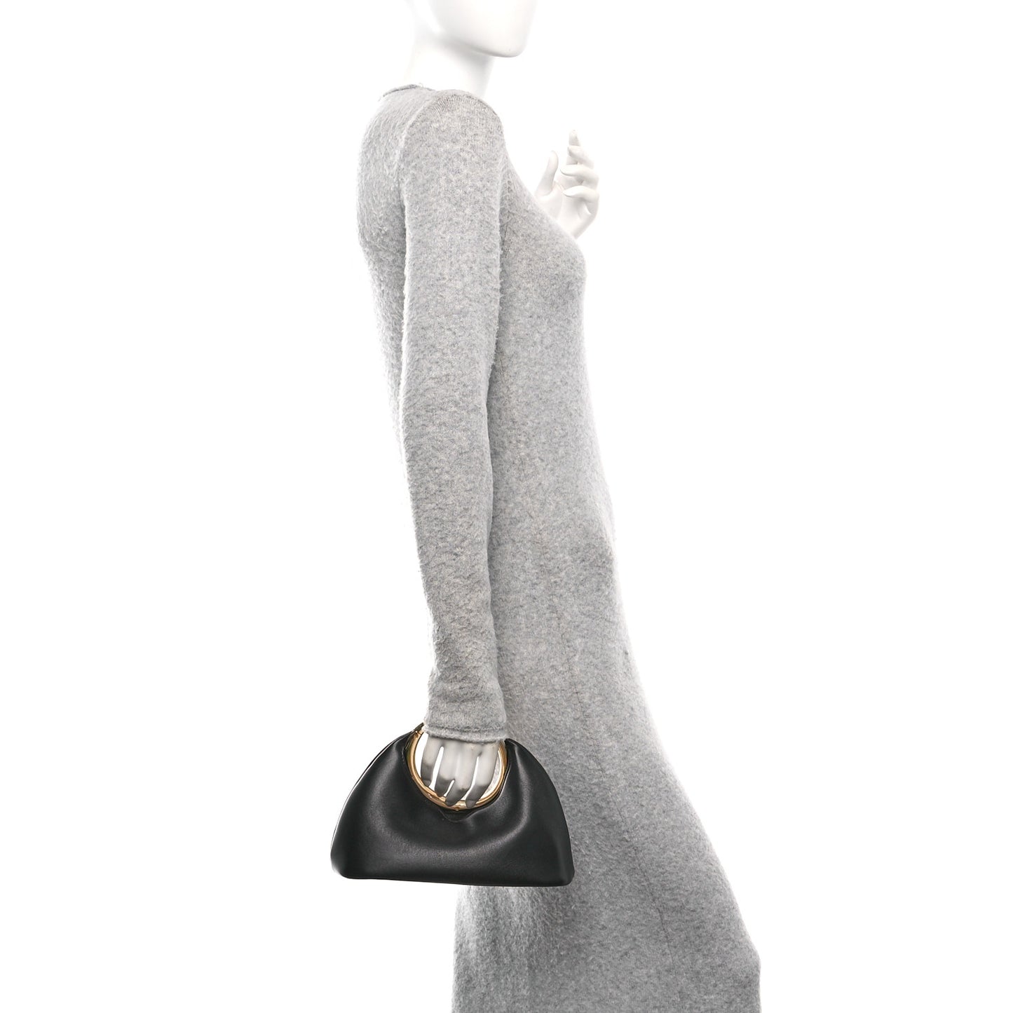 Lambskin Le Petit Calino Ring Top Handle Bag Black