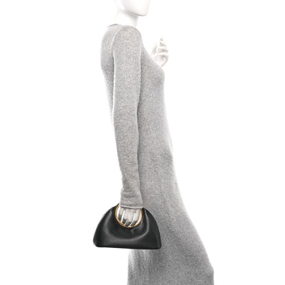 Jacquemus Lambskin Le Petit Calino Ring Top Handle Bag Black 2 of 10