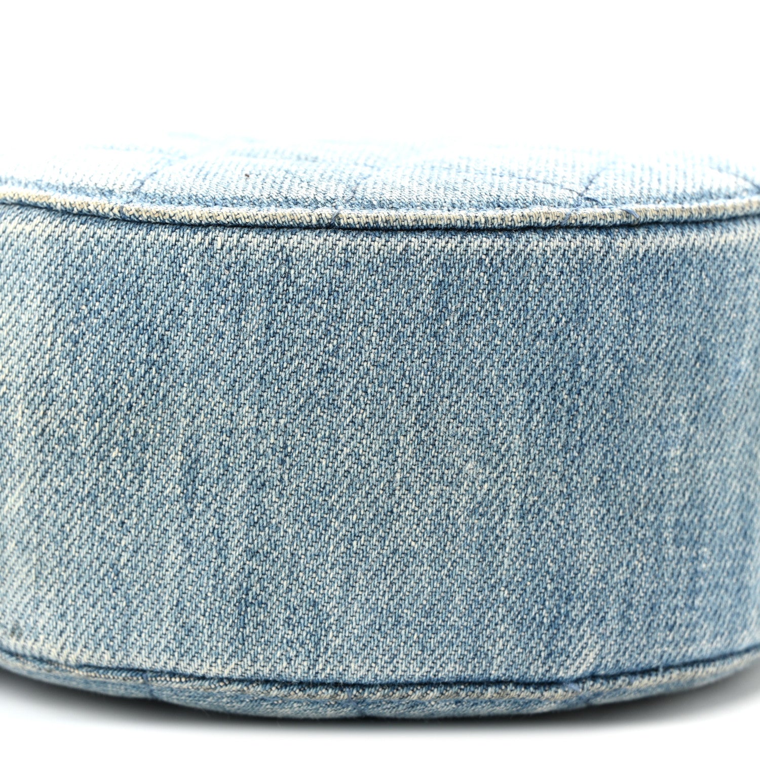 Chanel Denim Quilted Round Pearl Crush Clutch With Chain Blue 9 of 11