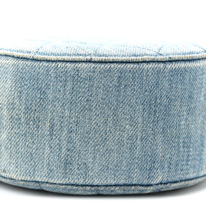 Chanel Denim Quilted Round Pearl Crush Clutch With Chain Blue 9 of 11