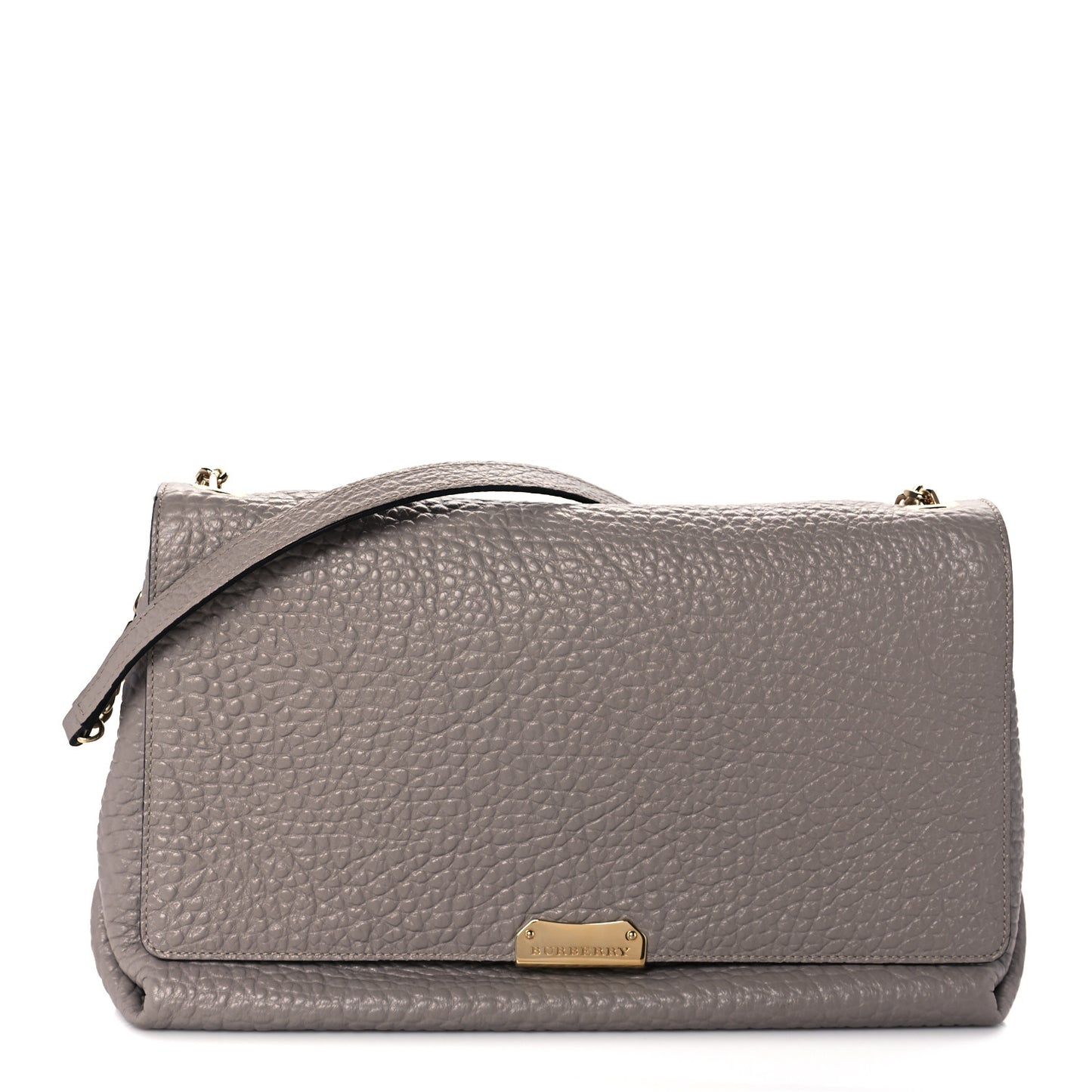 Signature Grain Medium Mildenhall Crossbody Bag Pale Grey