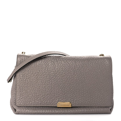 Burberry Signature Grain Medium Mildenhall Crossbody Bag Pale Grey 2 of 11