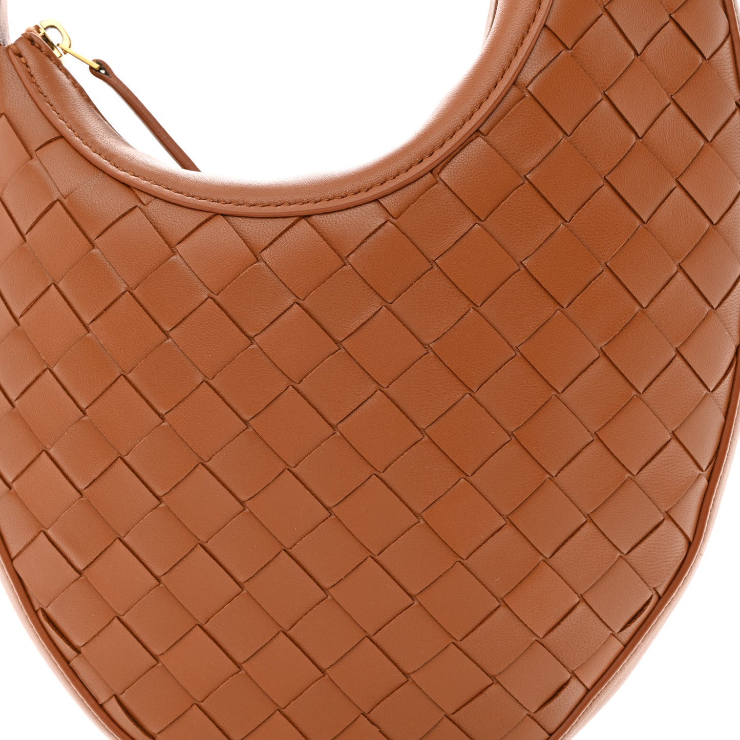 Nappa Intrecciato Small Drop Shoulder Bag Wood