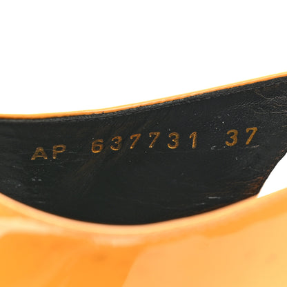 Saint Laurent Patent Venus 110 Slingback Pumps 37 Yellow 9 of 12