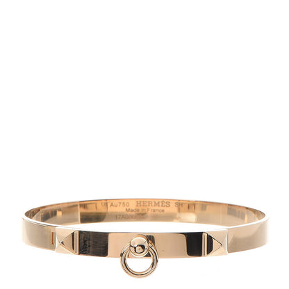 Hermes 18K Yellow Gold PM Collier De Chien Bracelet SH 1 of 5