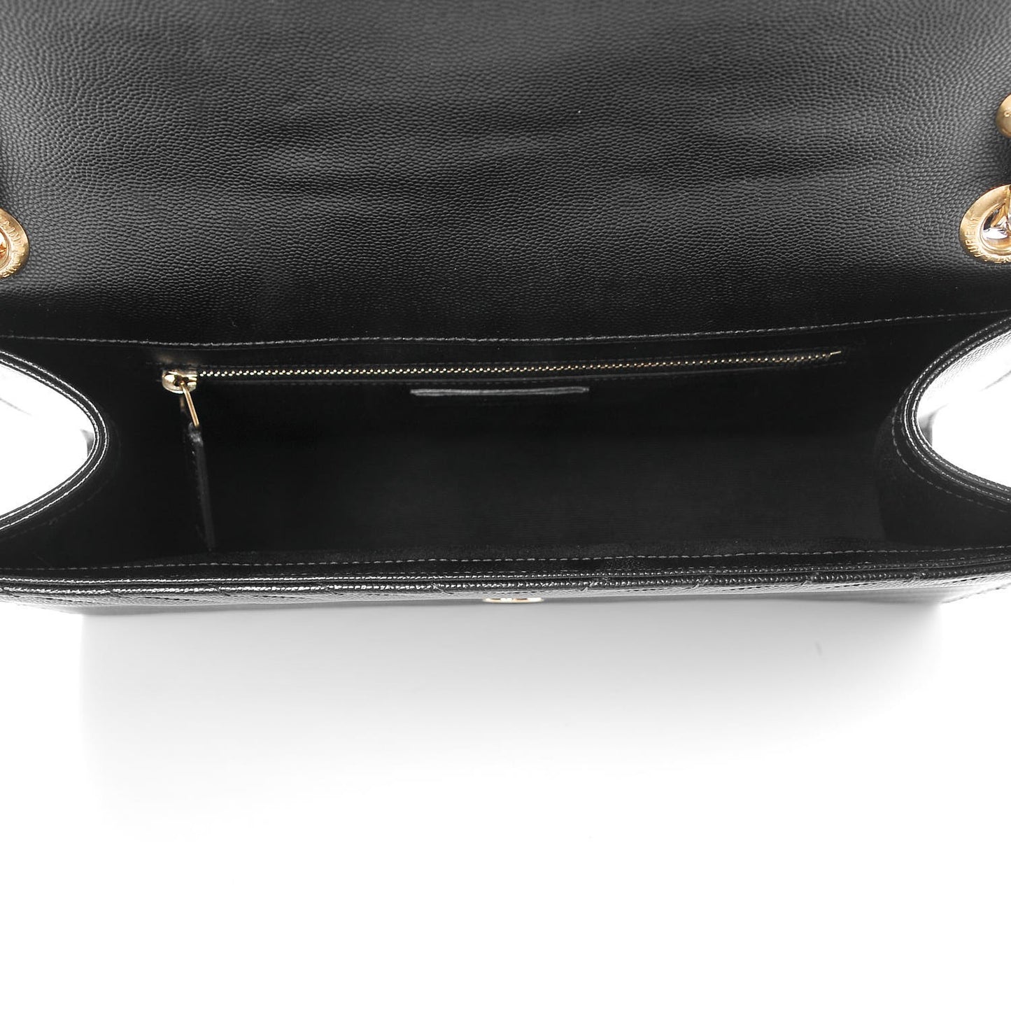Grain De Poudre Matelasse Chevron Large Monogram Satchel Black