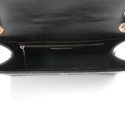 Saint Laurent Grain De Poudre Matelasse Chevron Large Monogram Satchel Black 5 of 8