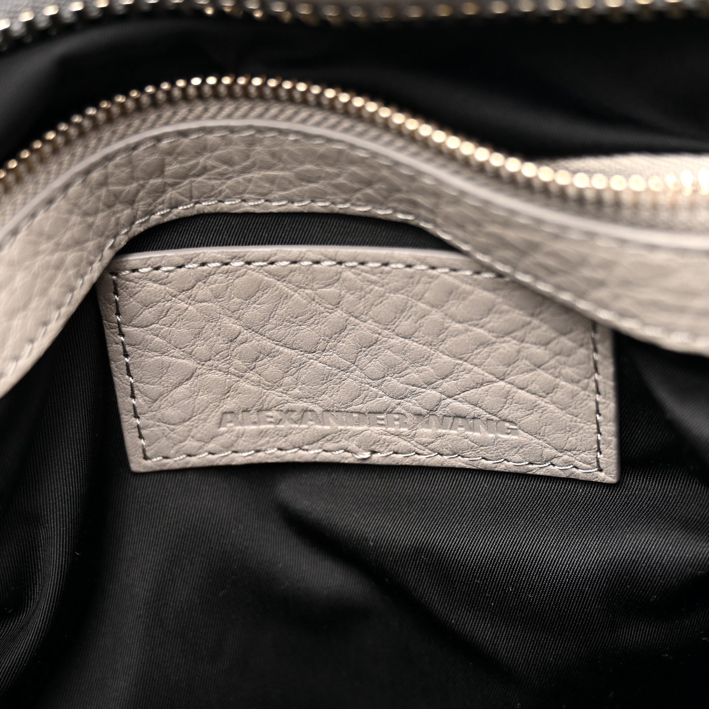 Pebbled Lambskin Rocco Oyster Gold Hardware