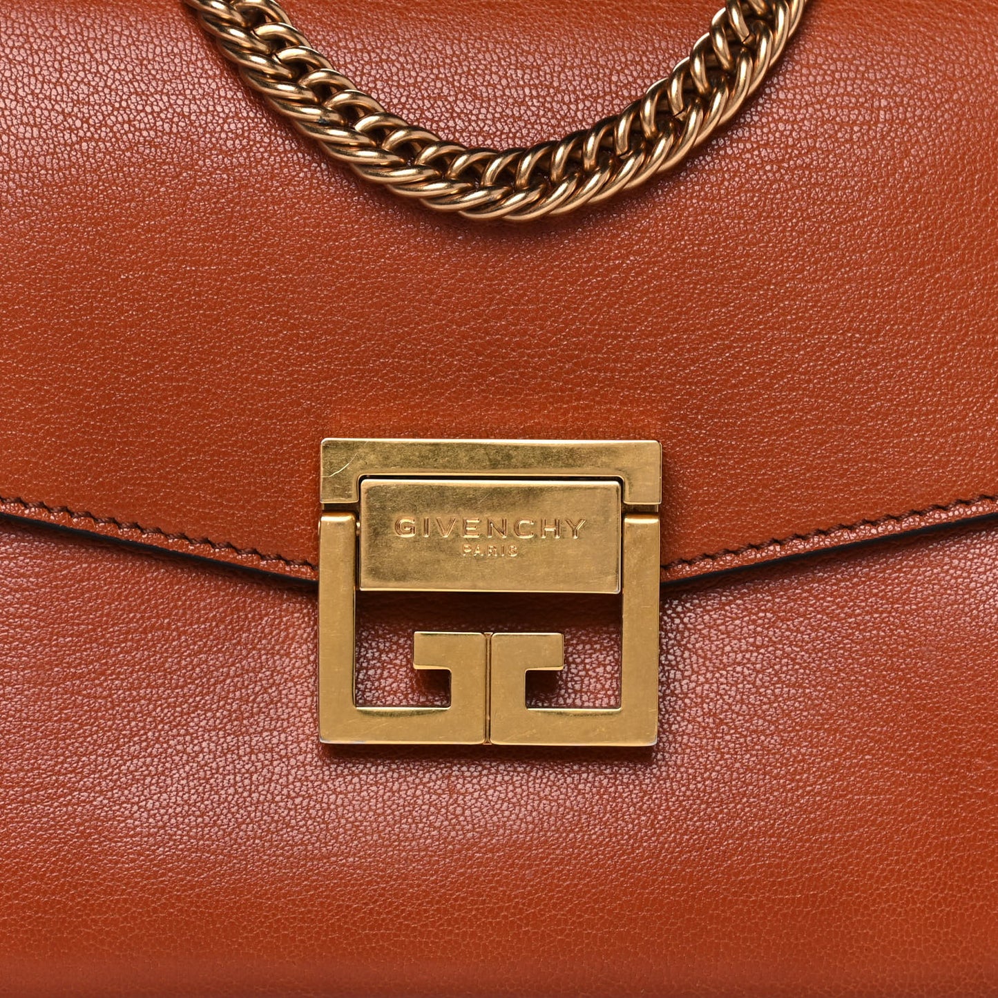 Goatskin Suede Small GV3 Shoulder Bag Chestnut