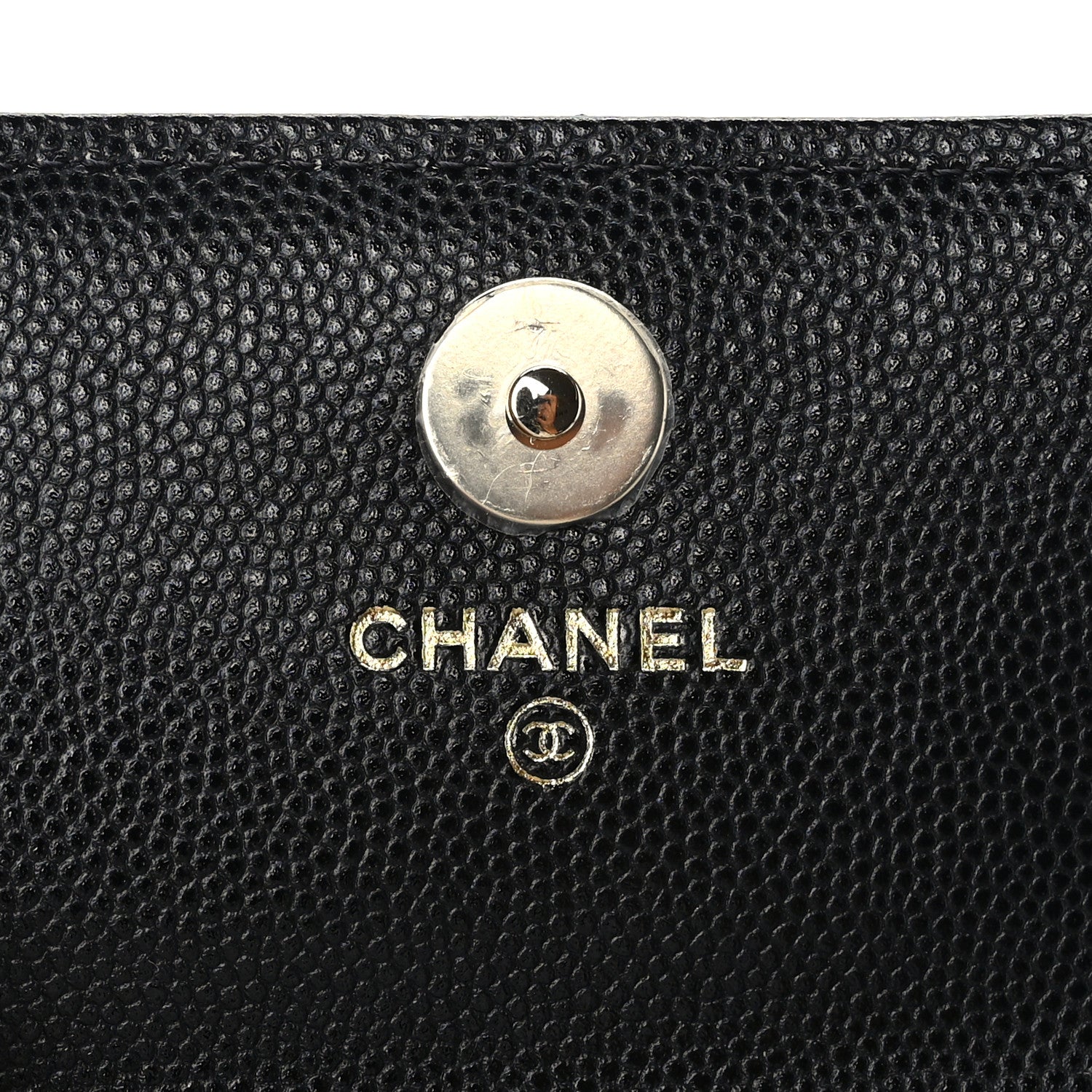Chanel Caviar Quilted Card Holder With Charms On Chain Black 6 of 10