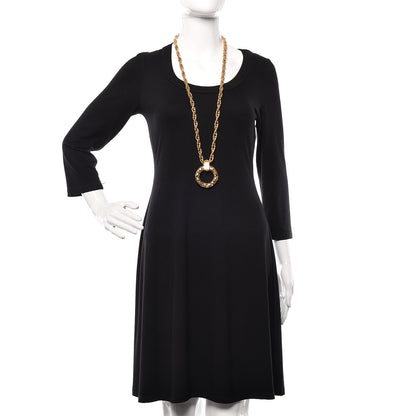 Chanel Metal Circle Chain Pendant Long Necklace Gold 2 of 7