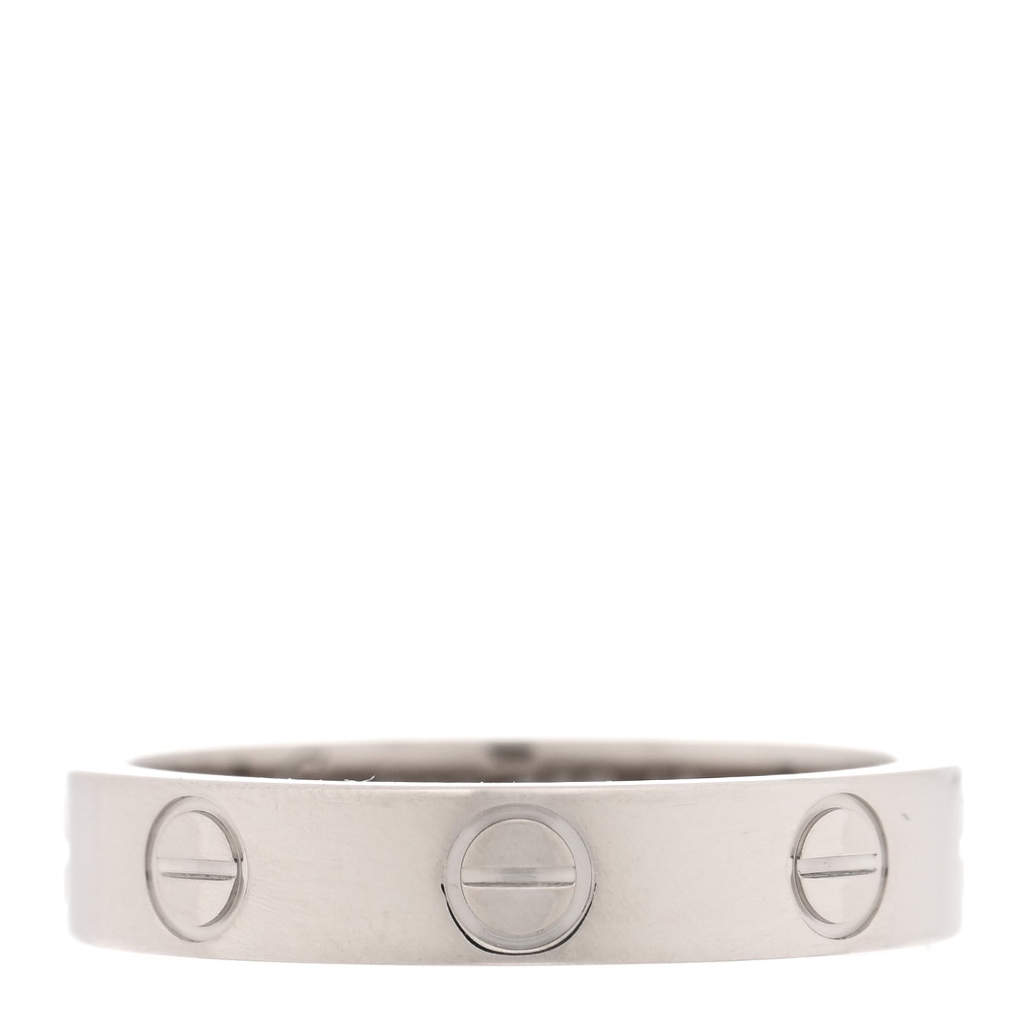 18K White Gold 3.5mm LOVE Wedding Band Ring 49 4.75