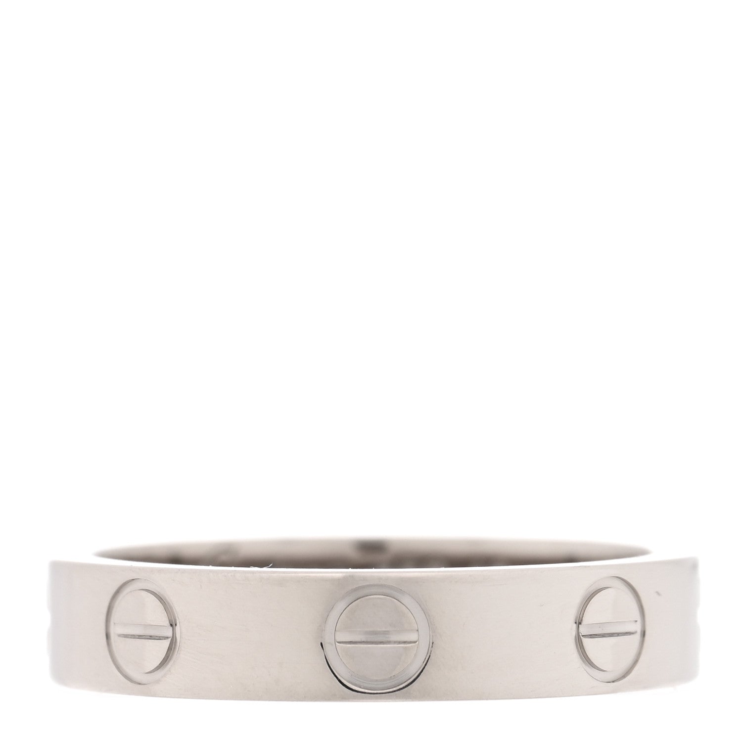 Cartier 18K White Gold 3.5mm LOVE Wedding Band Ring 49 4.75 1 of 4