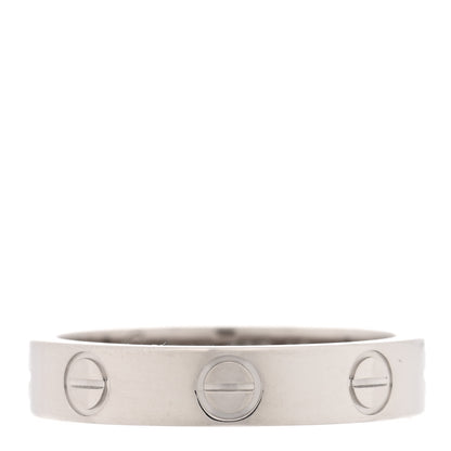 Cartier 18K White Gold 3.5mm LOVE Wedding Band Ring 49 4.75 1 of 4