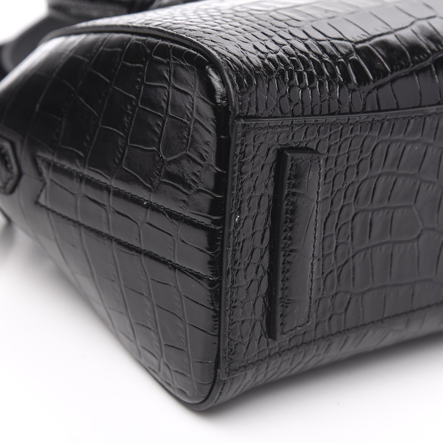 Givenchy Calfskin Crocodile Embossed Mini Antigona Black 8 of 9
