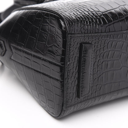 Givenchy Calfskin Crocodile Embossed Mini Antigona Black 8 of 9
