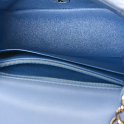 Chanel Lambskin Quilted Mini Square Flap Light Blue 5 of 9