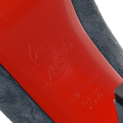 Christian Louboutin Veau Velours Birgitta 100 Zip Around Ankle Bootie 35.5 Tempete 8 of 8