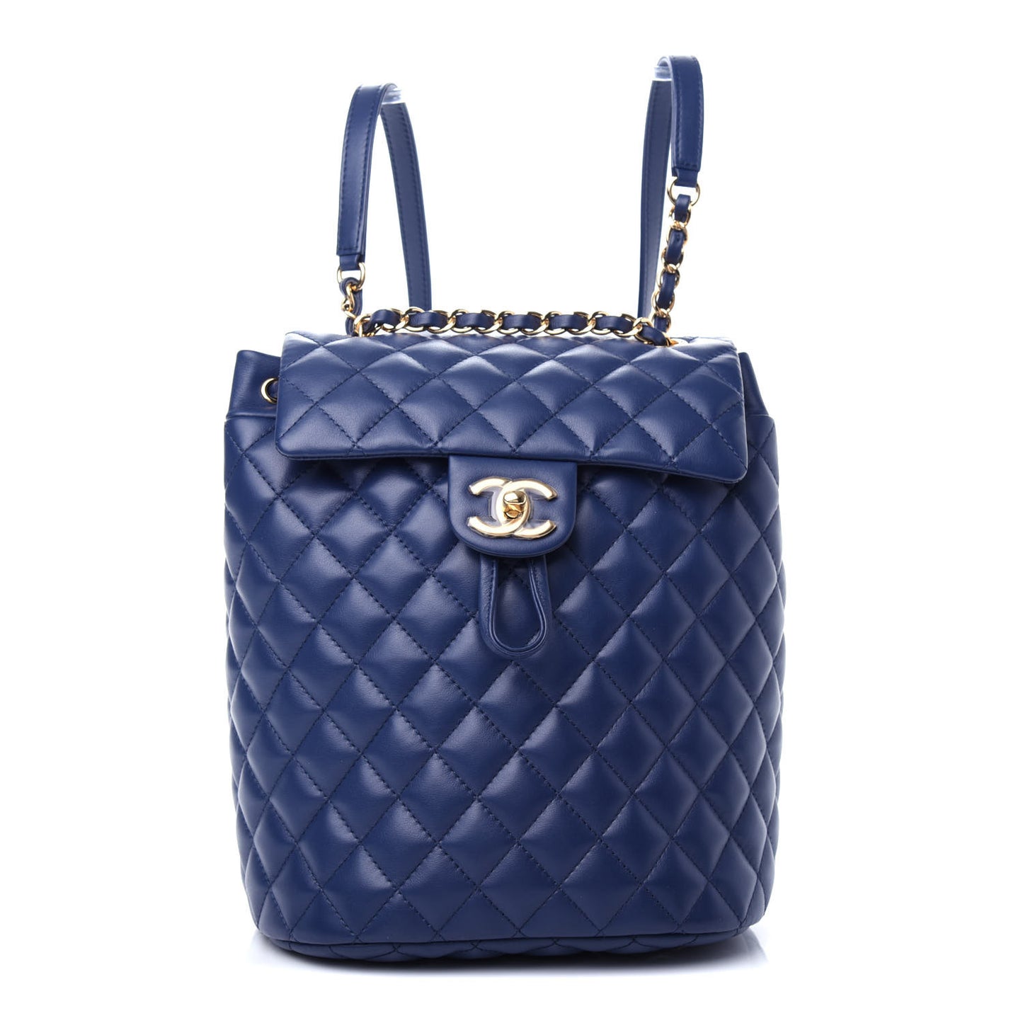 Calfskin Quilted Small Urban Spirit Backpack Navy