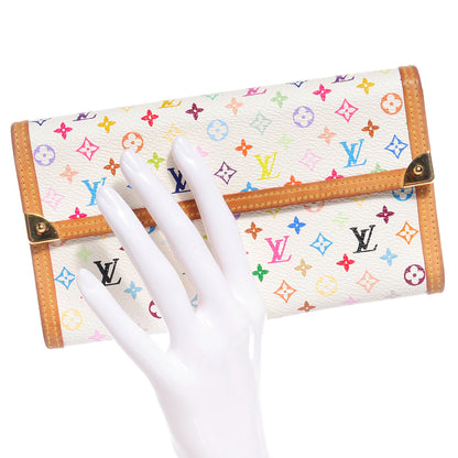 Louis Vuitton Monogram Multicolor Porte Tresor International Wallet White 2 of 9