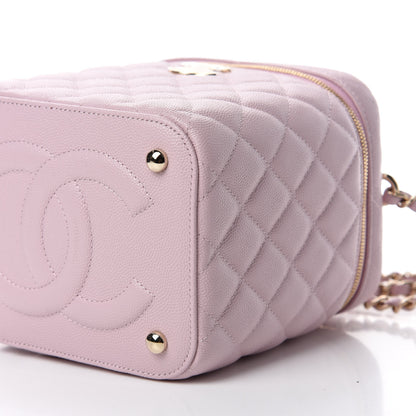 Chanel Caviar Quilted Small Top Handle Vanity Case With Chain Light Pink 7 of 11