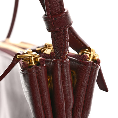 Celine Lambskin Small Trio Crossbody Bag Burgundy 13 of 14