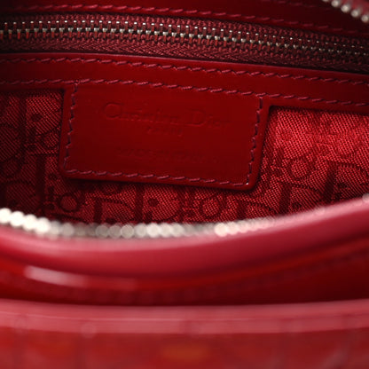 Christian Dior Patent Cannage Medium Lady Dior Burgundy Red 5 of 9