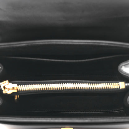 Celine Satinated Calfskin Mini 16 Top Handle Bag Black 9 of 29