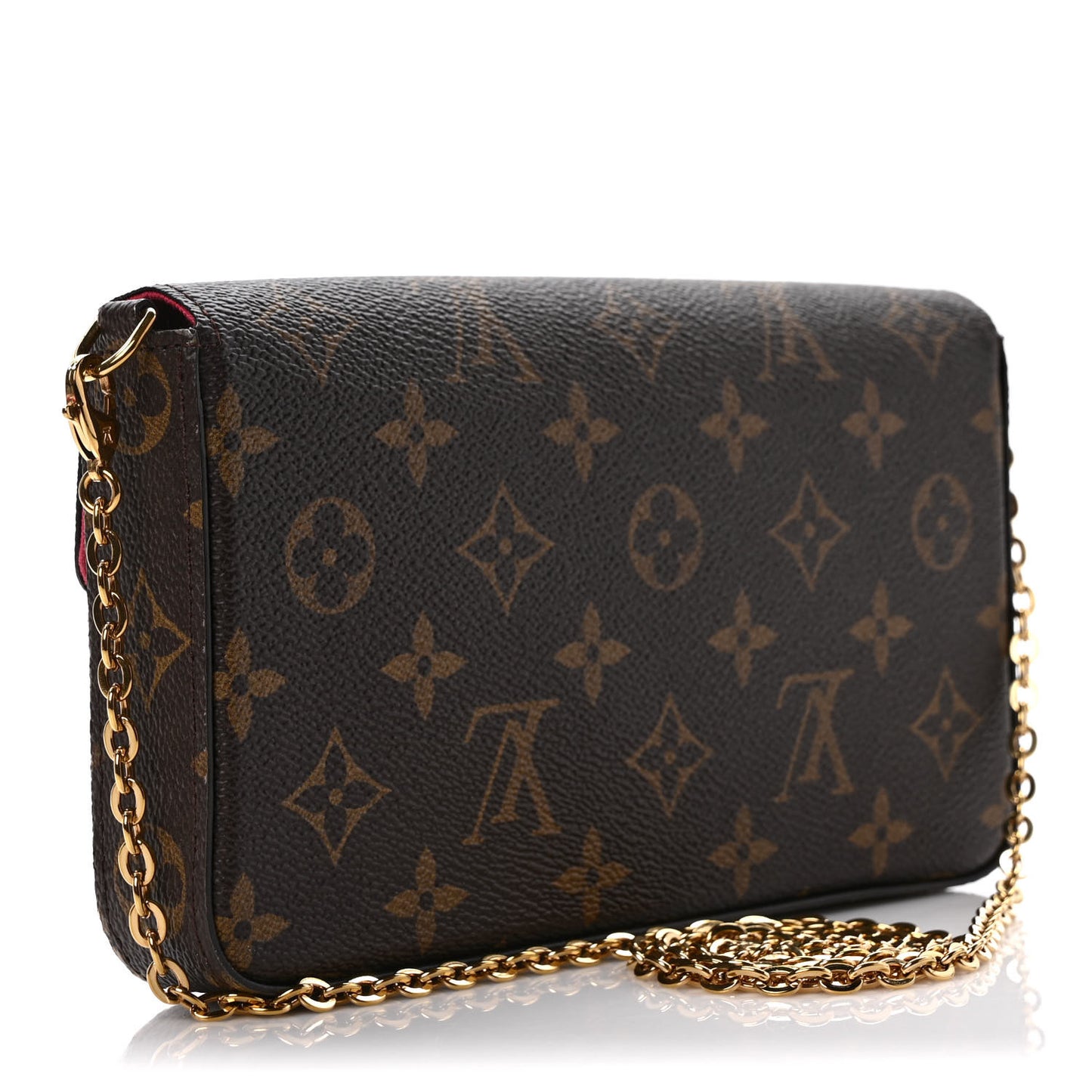 Monogram LV Love Lock Pochette Felicie Chain Wallet