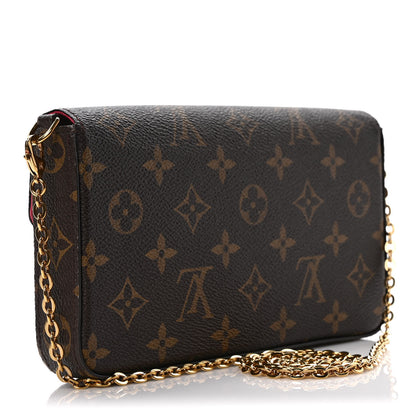 Louis Vuitton Monogram LV Love Lock Pochette Felicie Chain Wallet 4 of 9