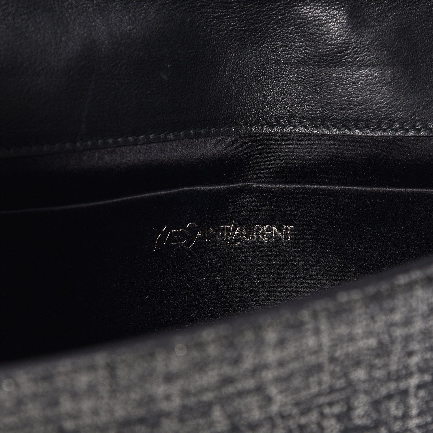 Saint Laurent Metallic Textured Large Belle De Jour Clutch Dark Silver 7 of 8
