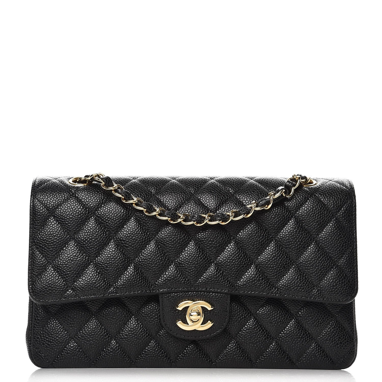 Chanel Caviar Quilted Medium Double Flap Black 1 of 9